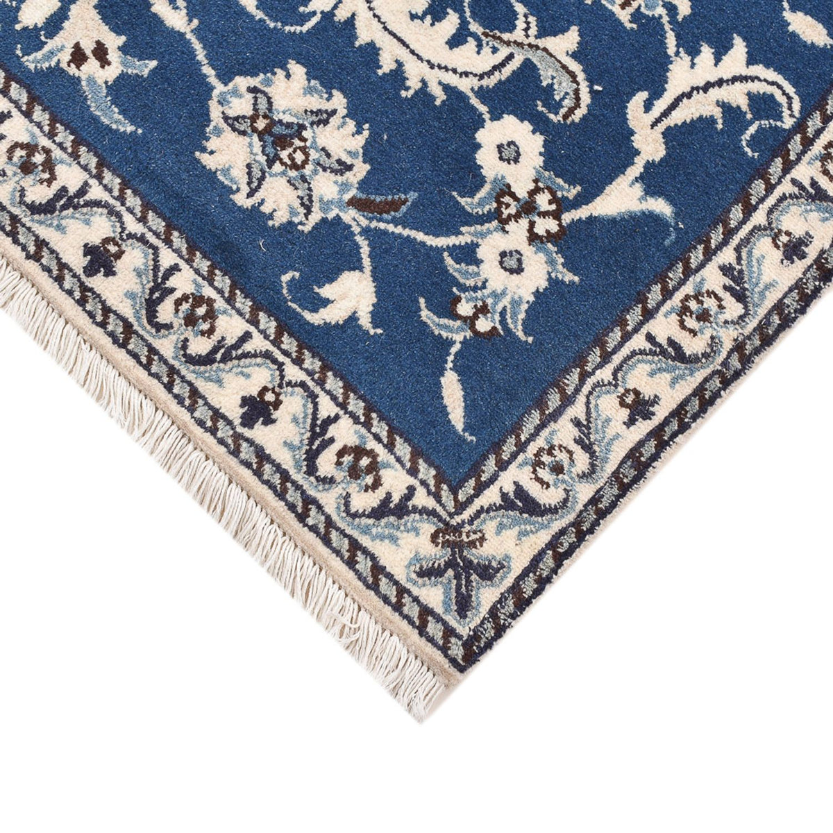 Tapis persan - Nain - 133 x 90 cm - bleu