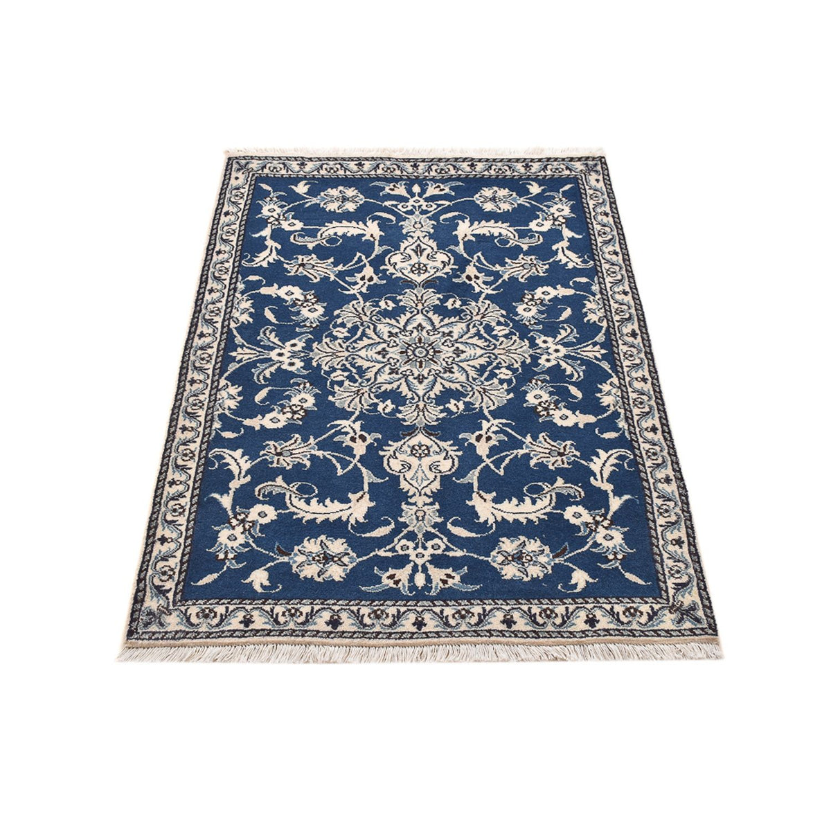 Tapis persan - Nain - 133 x 90 cm - bleu