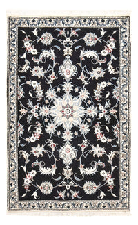 Tapis persan - Nain - 142 x 87 cm - bleu foncé