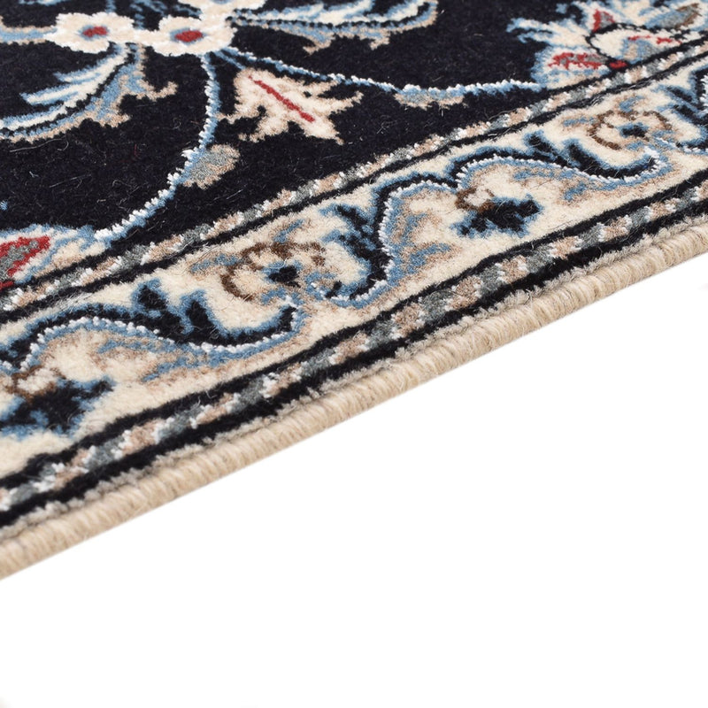 Tapis persan - Nain - 142 x 87 cm - bleu foncé