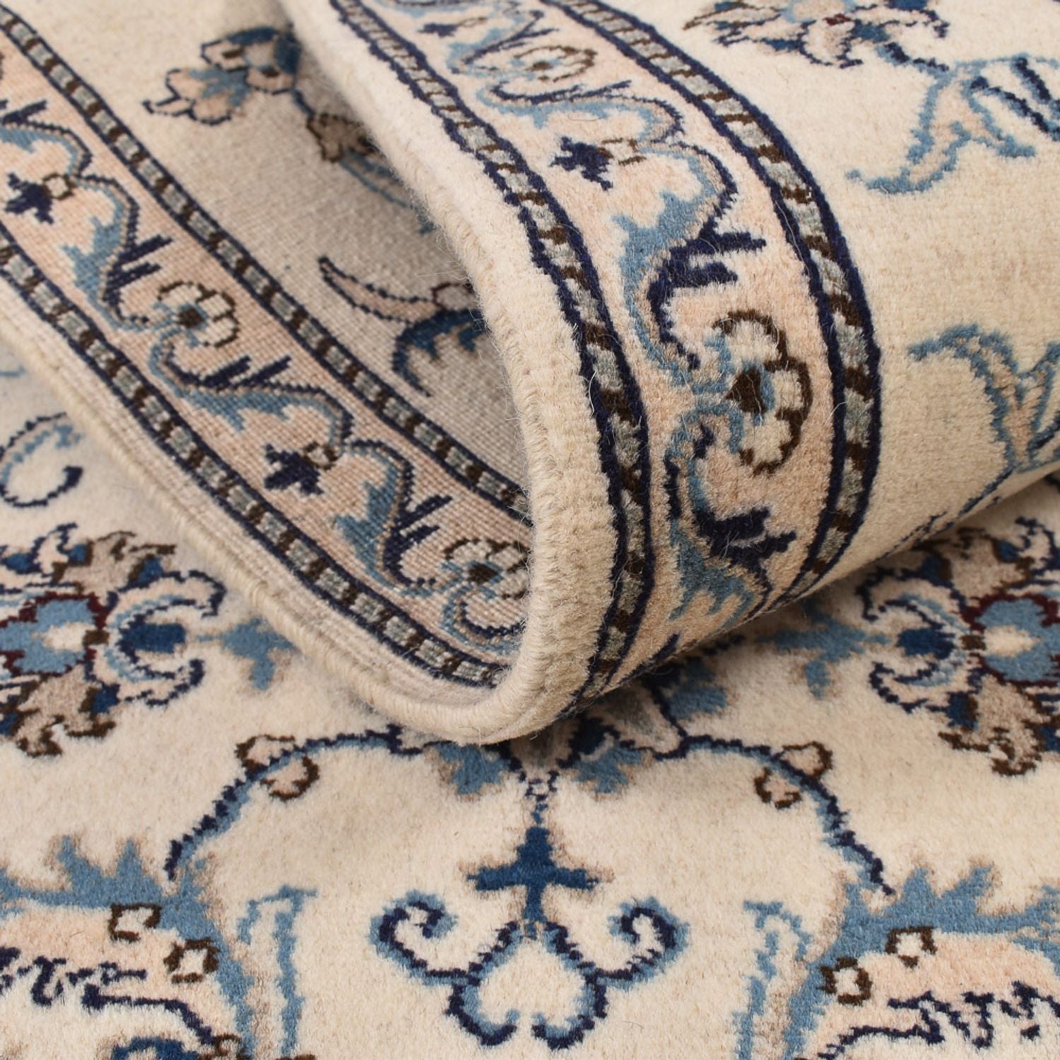 Tapis de couloir Tapis persan - Nain - 289 x 78 cm - beige