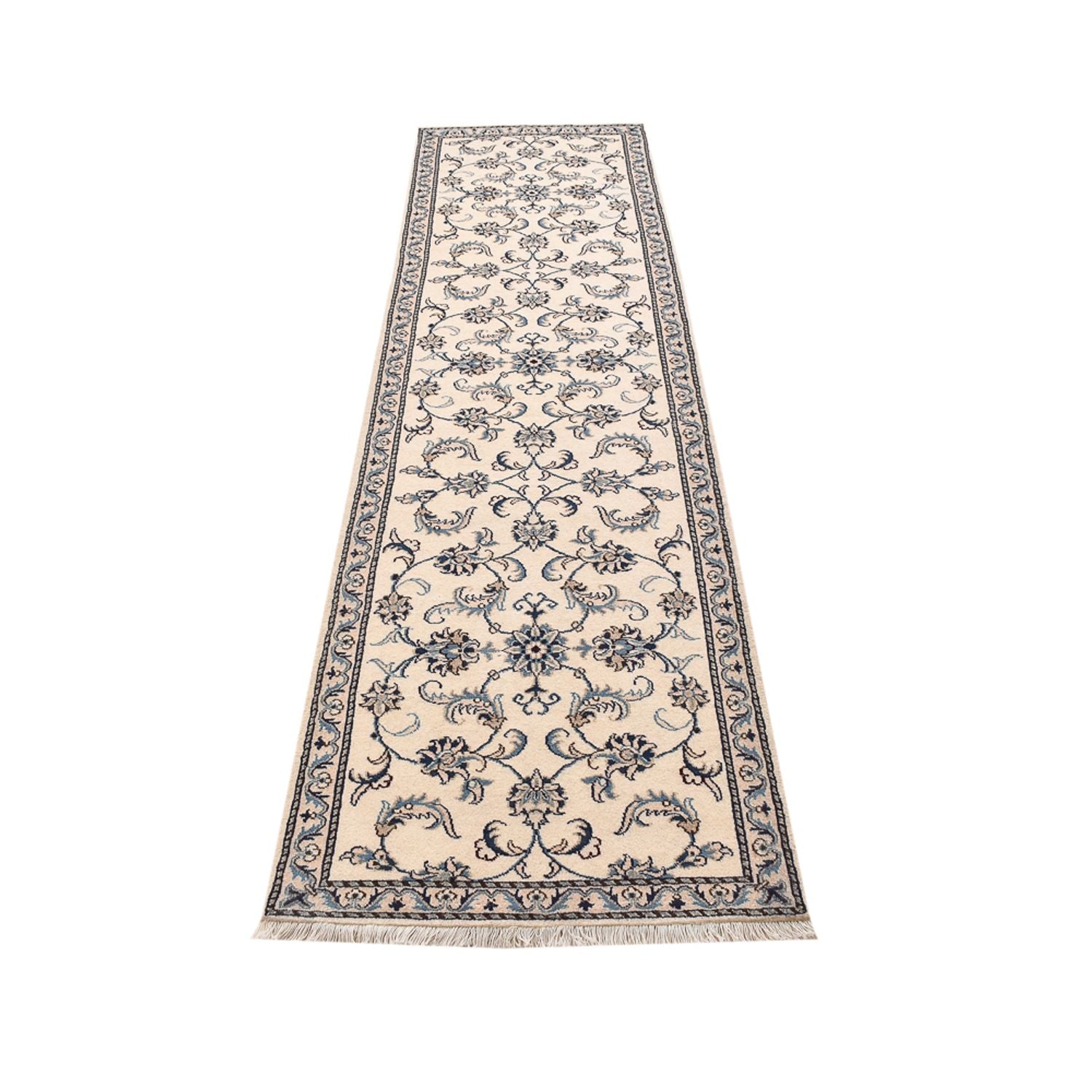 Tapis de couloir Tapis persan - Nain - 289 x 78 cm - beige