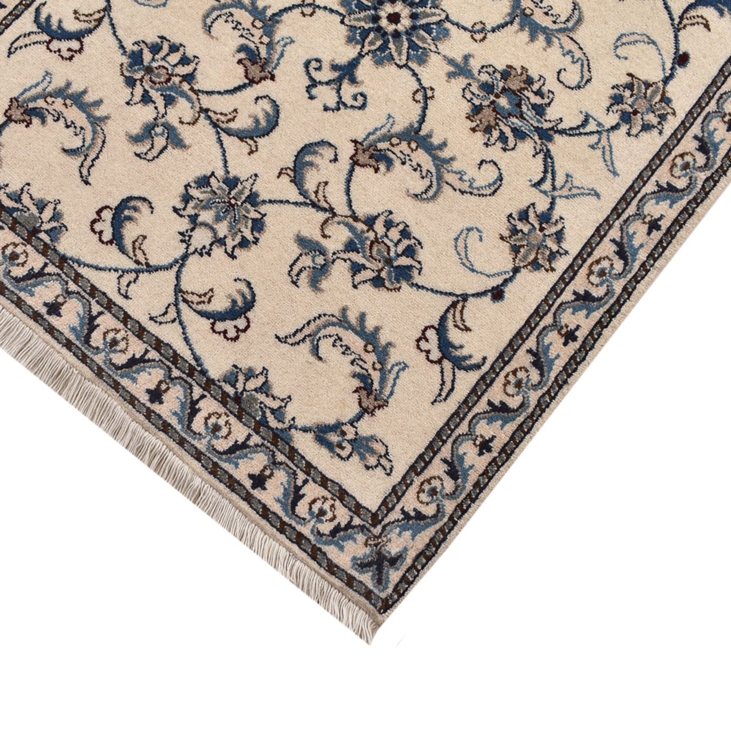 Tapis de couloir Tapis persan - Nain - 287 x 80 cm - beige