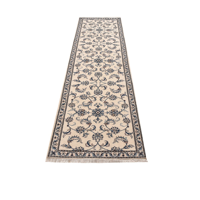 Tapis de couloir Tapis persan - Nain - 287 x 80 cm - beige