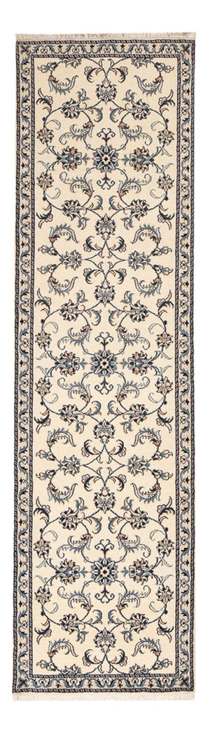 Tapis de couloir Tapis persan - Nain - 288 x 78 cm - beige