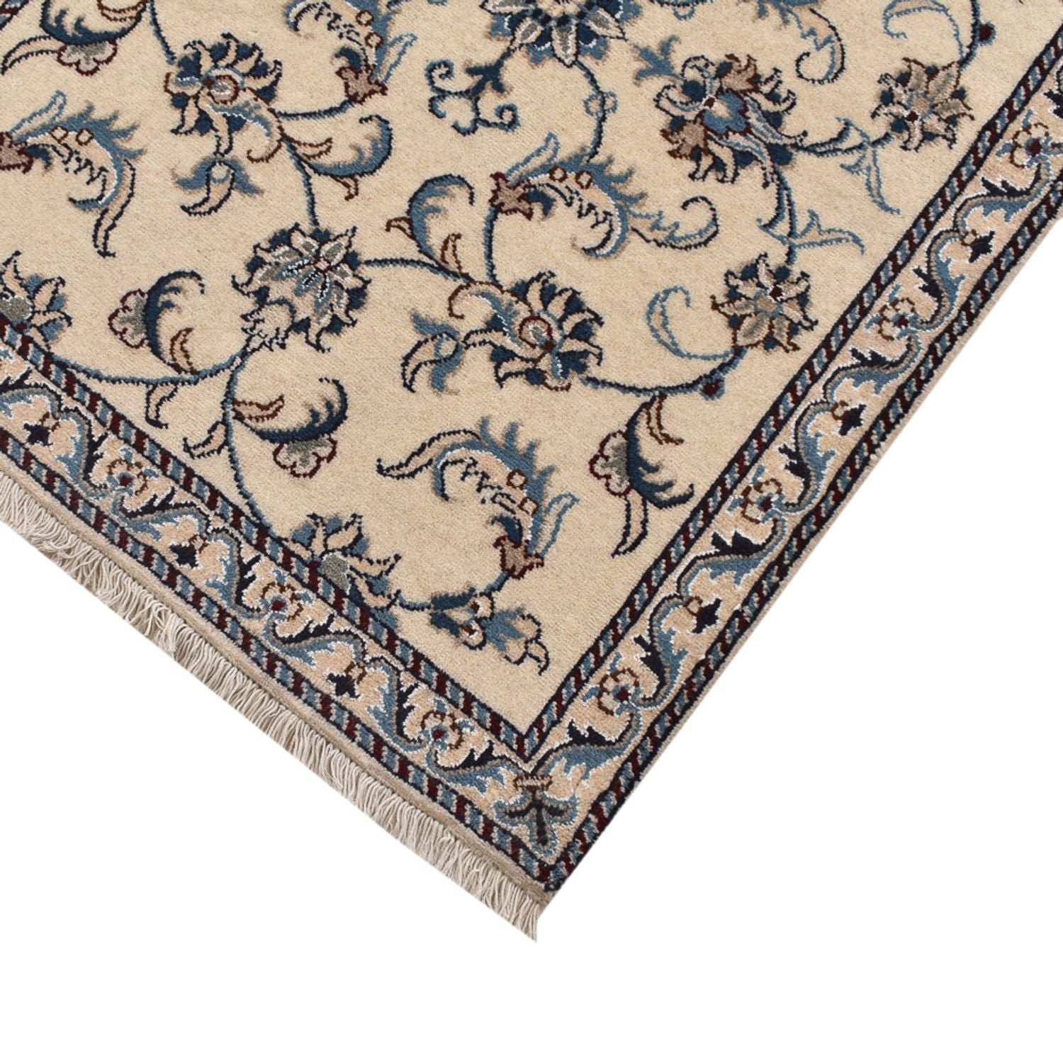 Tapis de couloir Tapis persan - Nain - 288 x 78 cm - beige