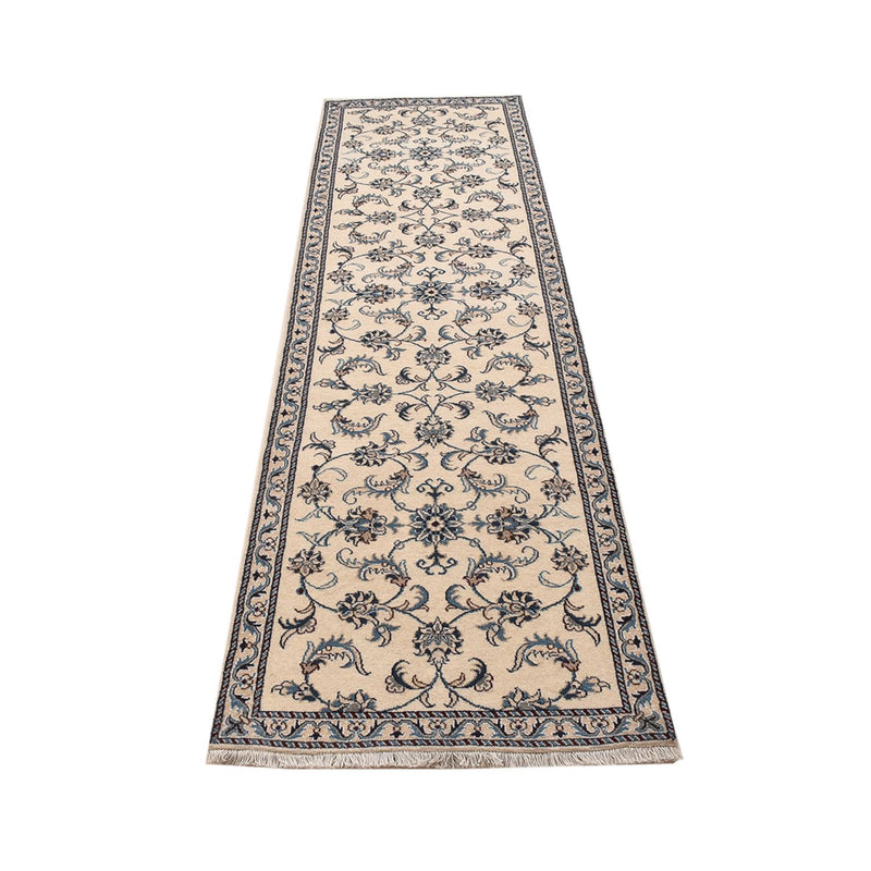 Tapis de couloir Tapis persan - Nain - 288 x 78 cm - beige