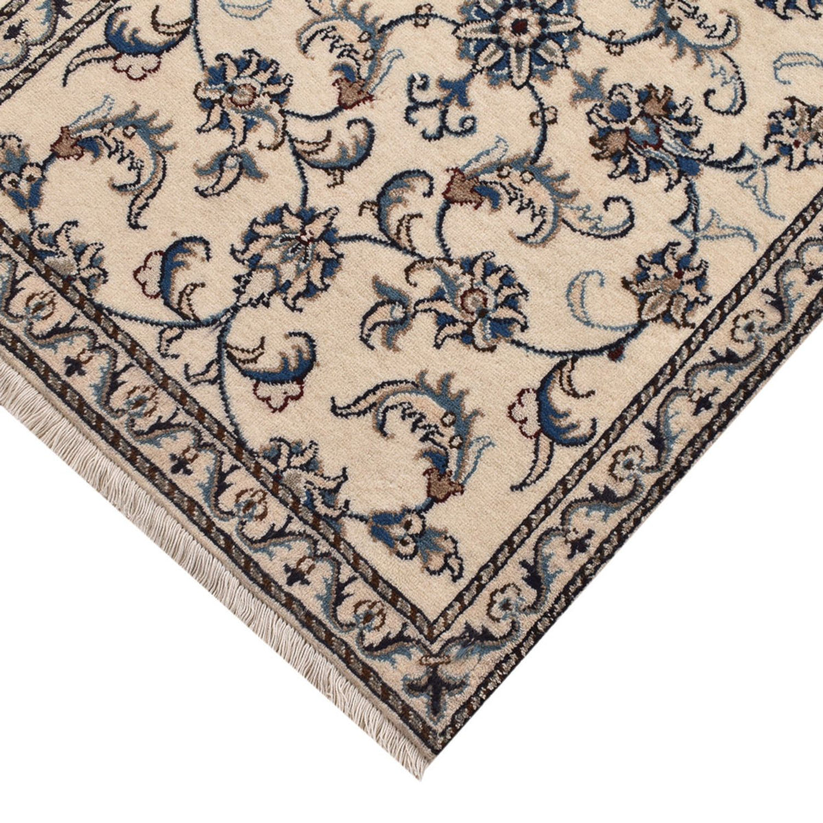 Tapis de couloir Tapis persan - Nain - 377 x 79 cm - beige