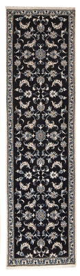 Tapis de couloir Tapis persan - Nain - 292 x 78 cm - bleu foncé