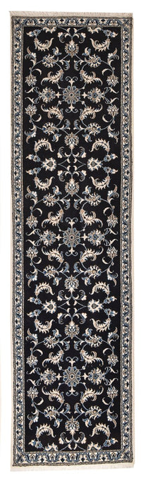 Tapis de couloir Tapis persan - Nain - 292 x 78 cm - bleu foncé