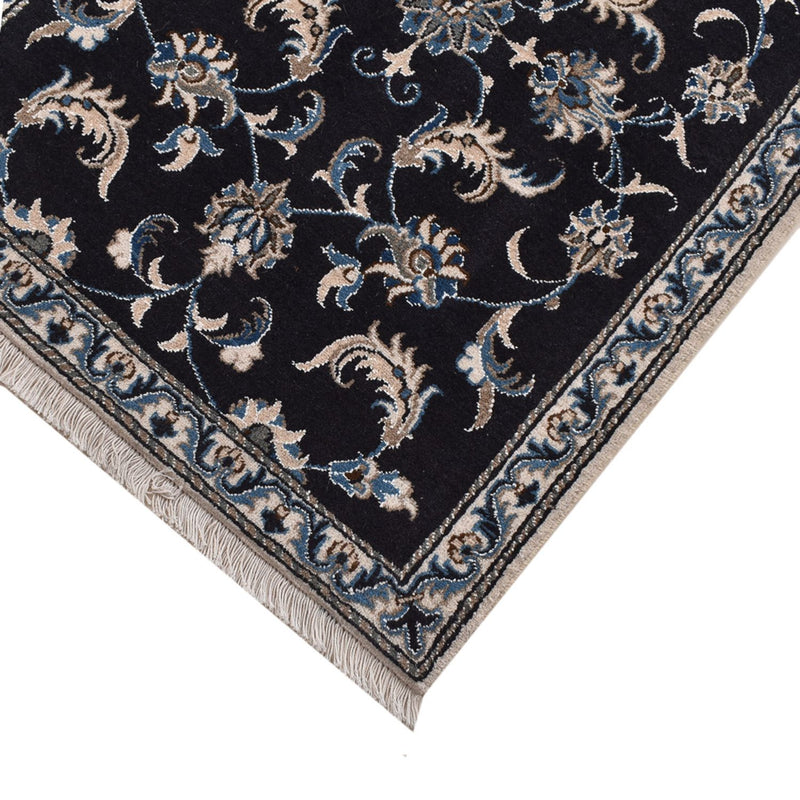 Tapis de couloir Tapis persan - Nain - 292 x 78 cm - bleu foncé