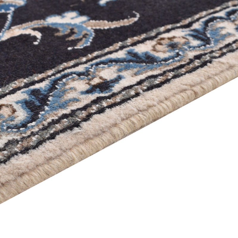 Tapis de couloir Tapis persan - Nain - 292 x 78 cm - bleu foncé