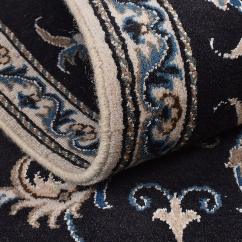 Tapis de couloir Tapis persan - Nain - 292 x 78 cm - bleu foncé