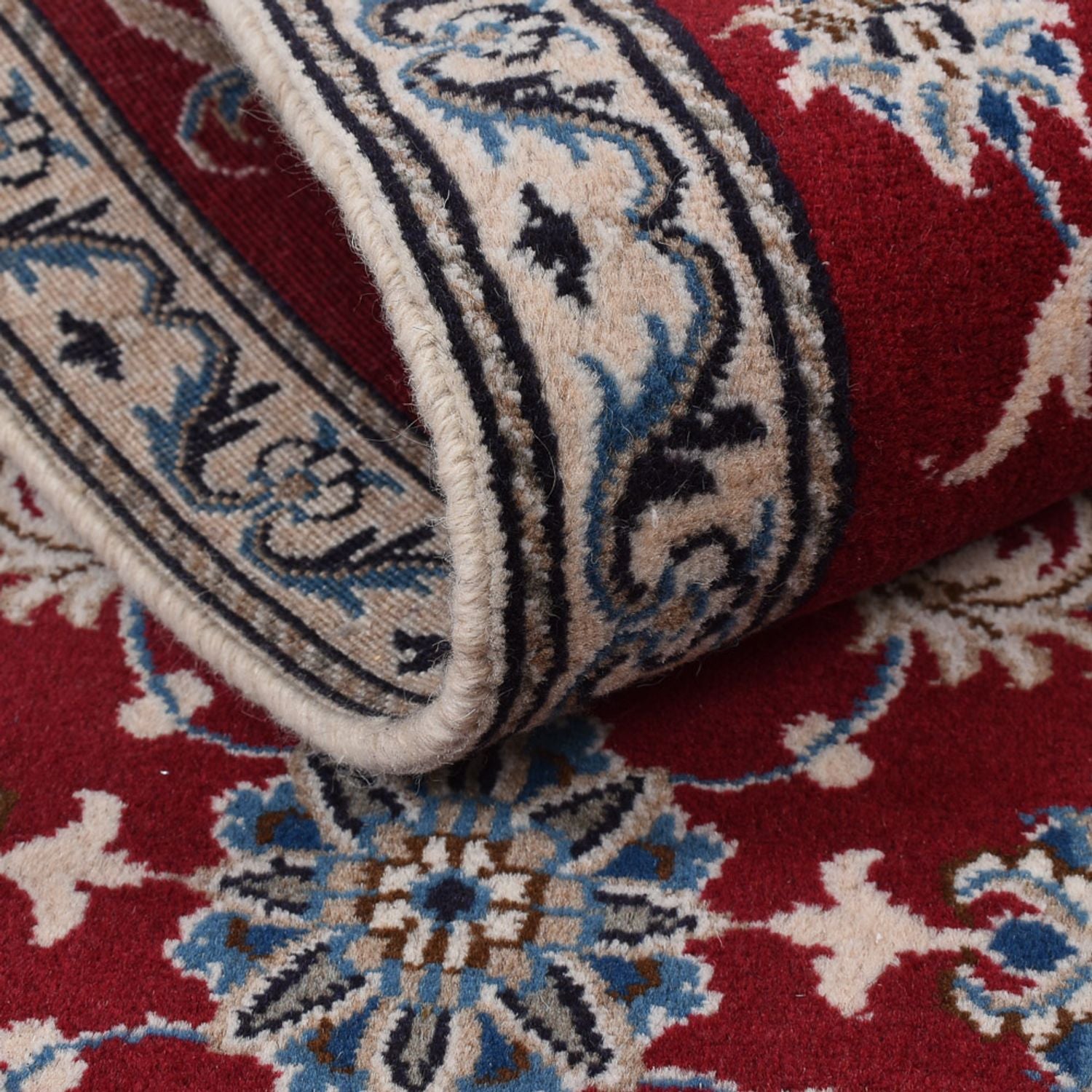 Tapis de couloir Tapis persan - Nain - 290 x 78 cm - rouge