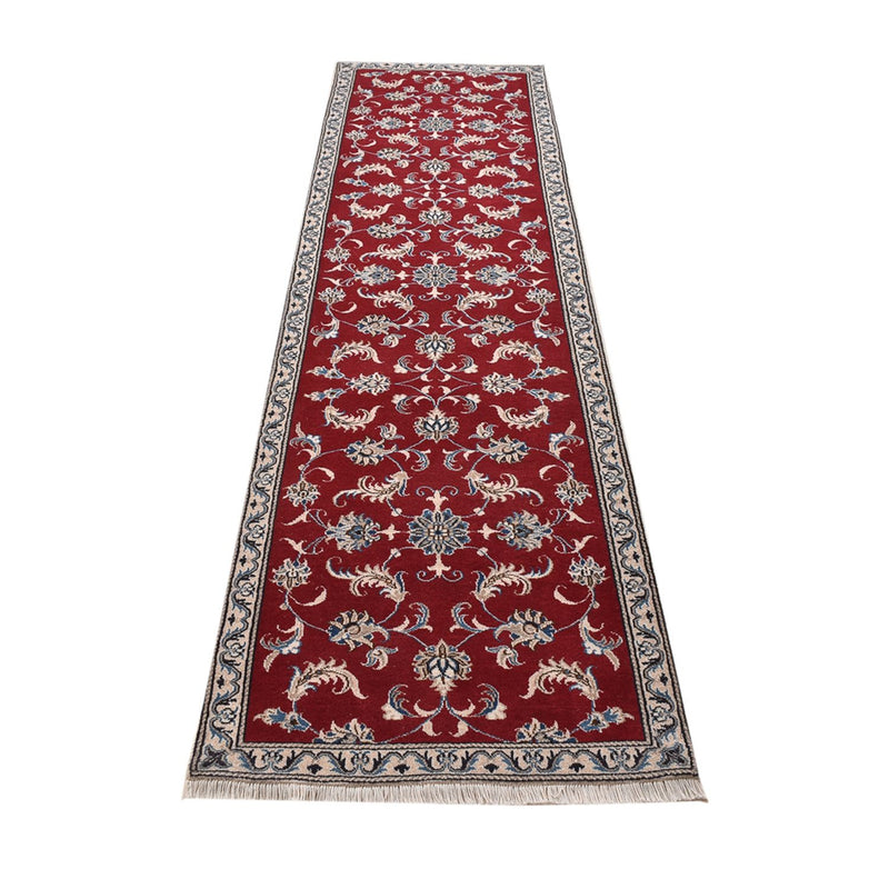 Tapis de couloir Tapis persan - Nain - 290 x 78 cm - rouge