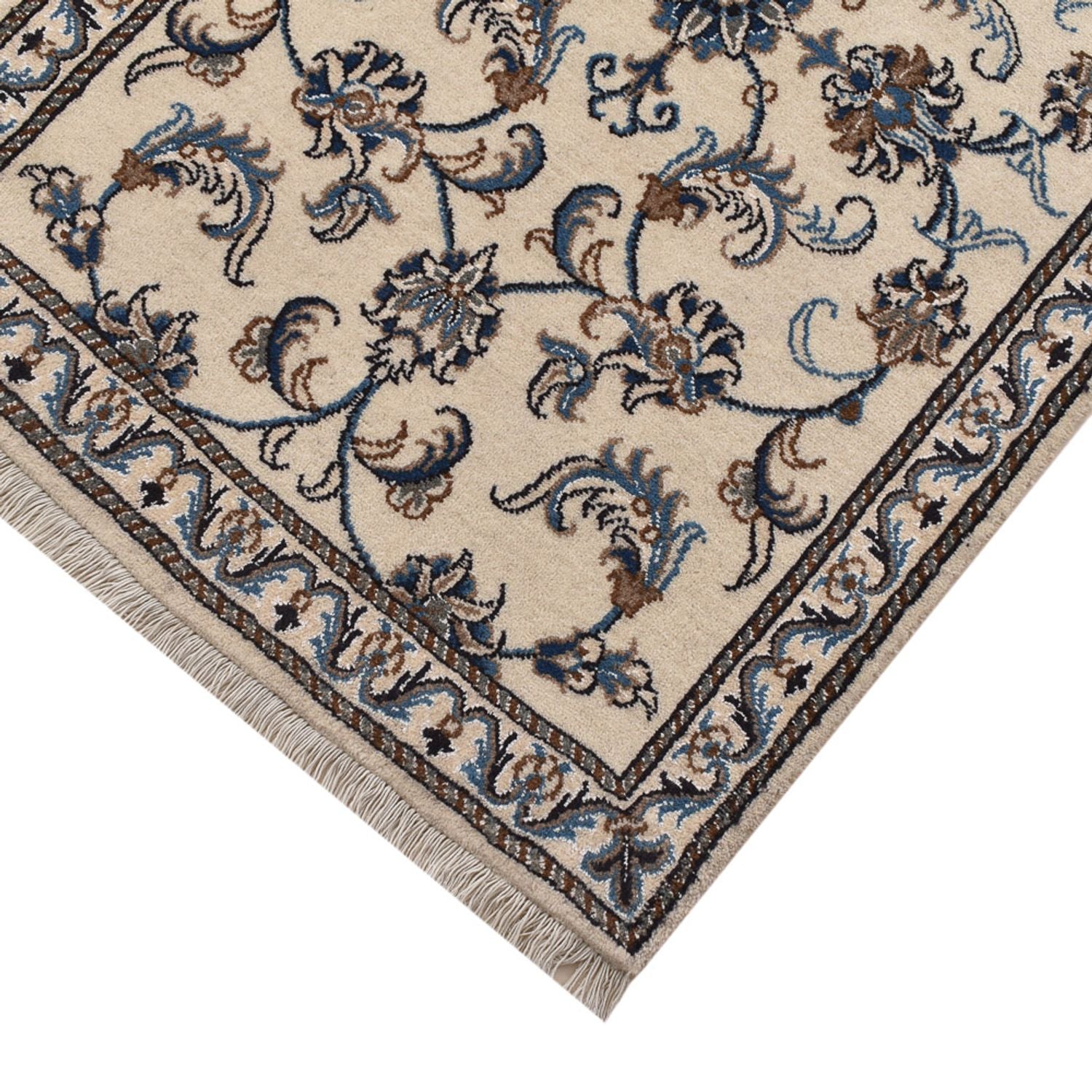 Tapis de couloir Tapis persan - Nain - 310 x 77 cm - beige
