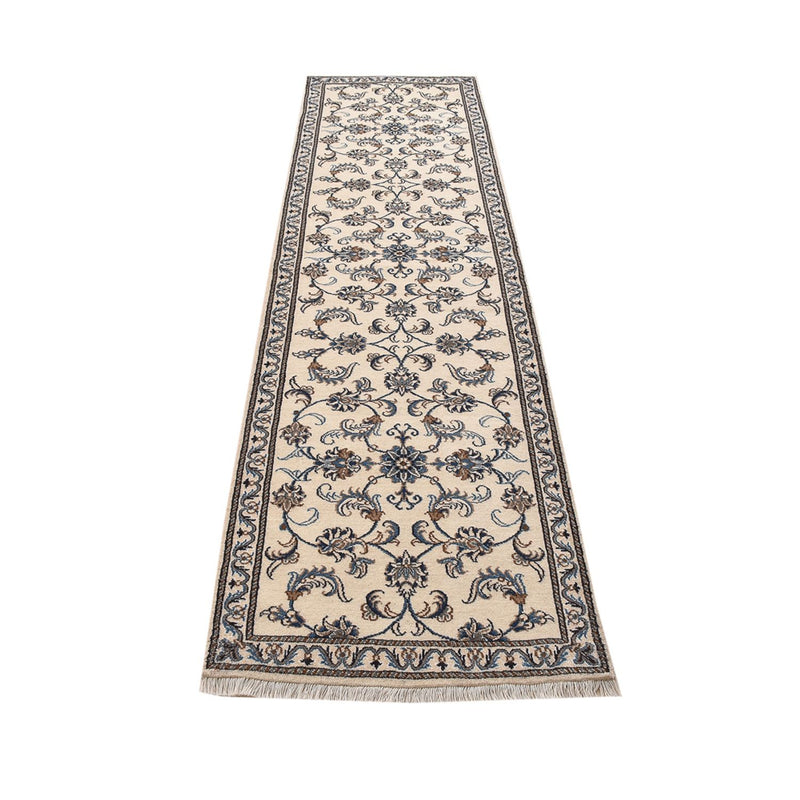 Tapis de couloir Tapis persan - Nain - 310 x 77 cm - beige