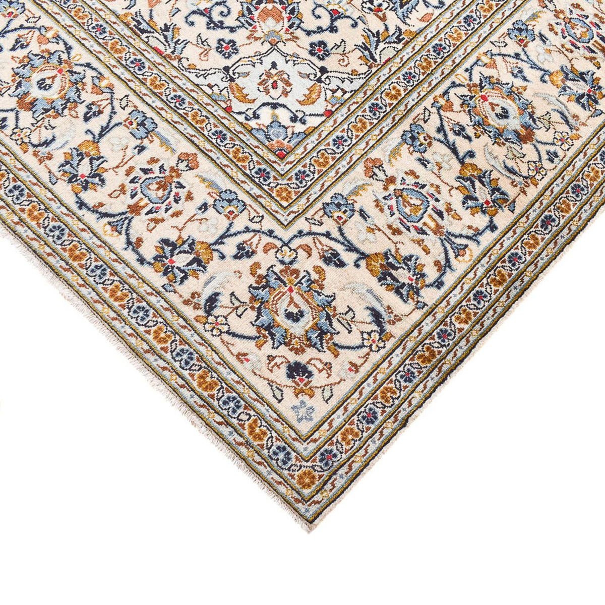 Tapis persan - Keshan - 299 x 203 cm - beige foncé