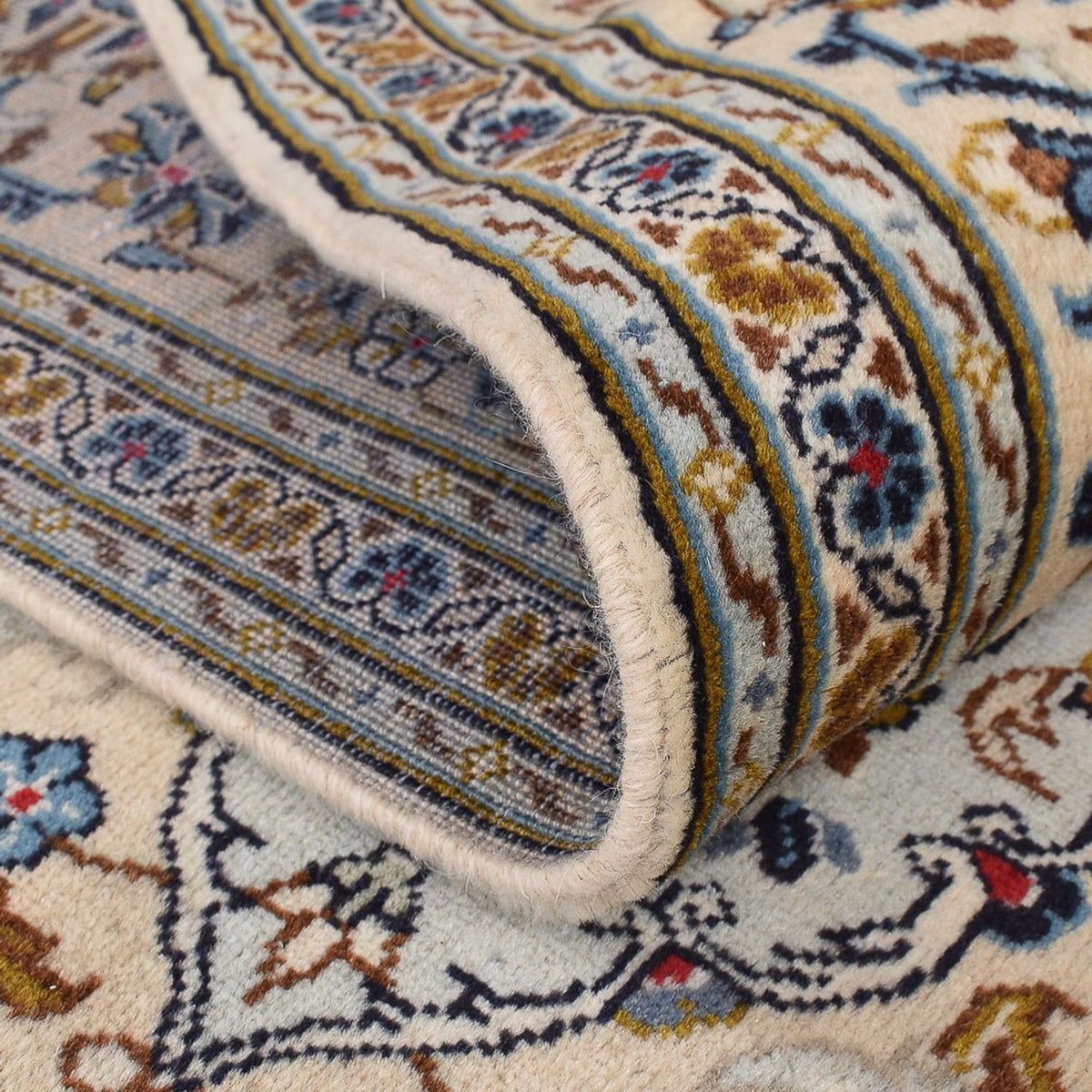 Tapis persan - Keshan - 299 x 203 cm - beige foncé