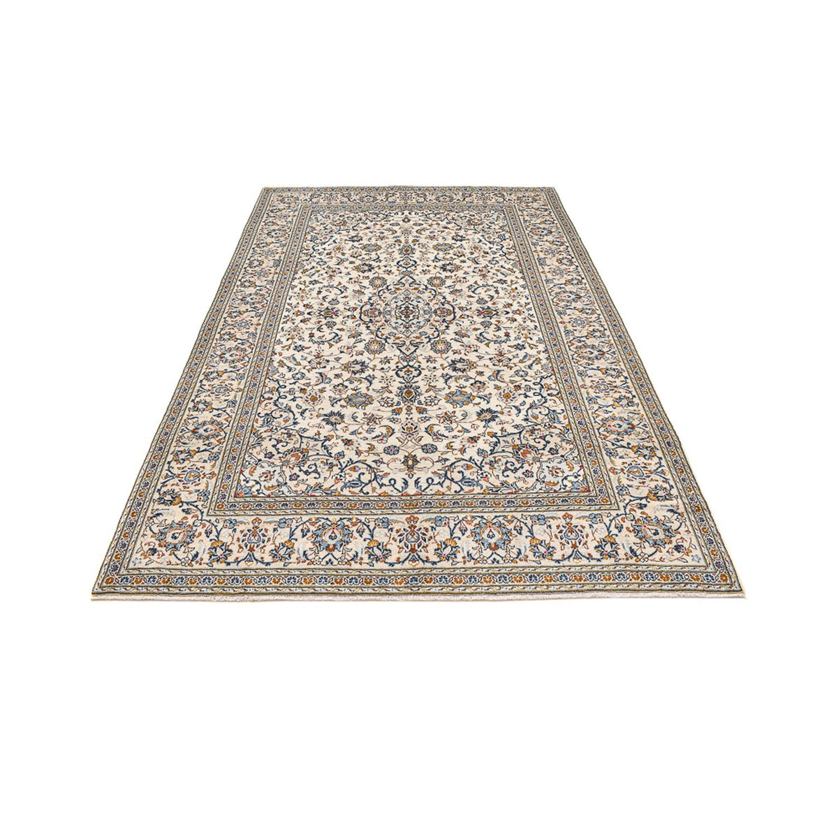 Tapis persan - Keshan - 299 x 203 cm - beige foncé