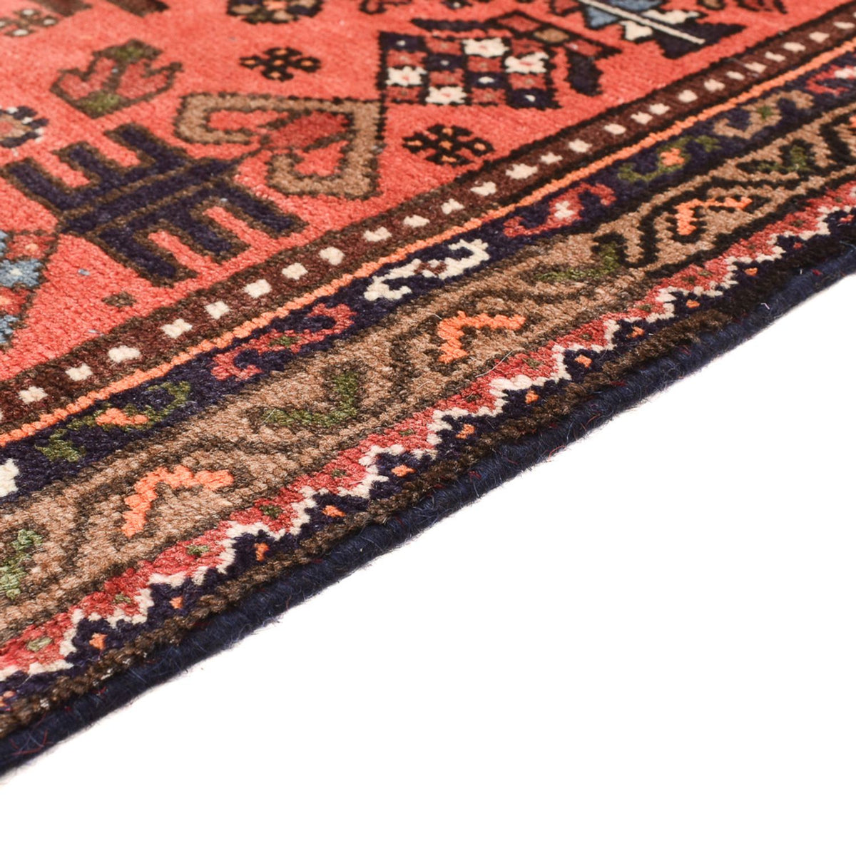 Tapis persan - Nomadic - 124 x 72 cm - rouge clair