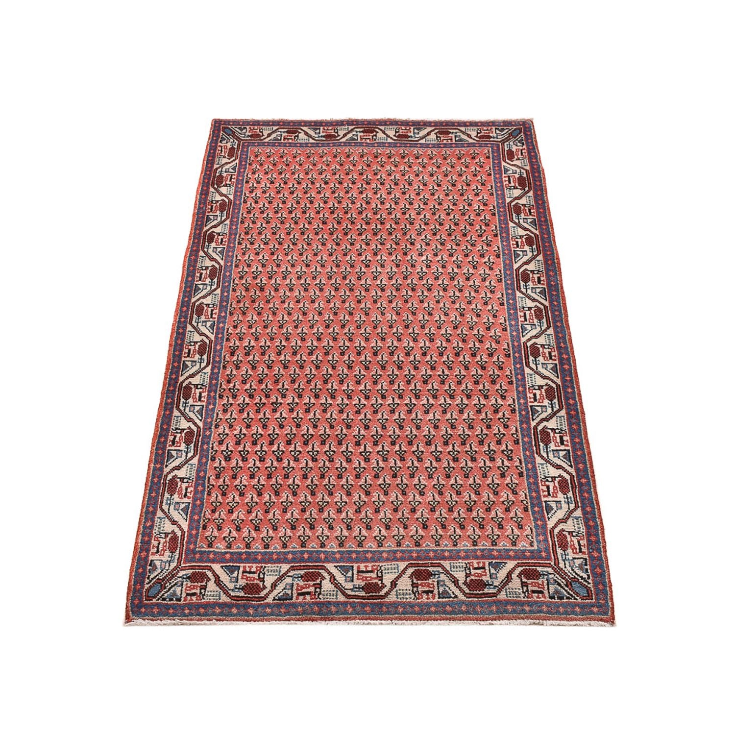Tapis persan - Mir - 135 x 71 cm - rouge clair