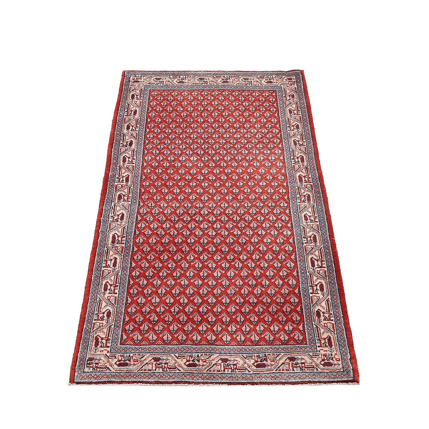Tapis persan - Mir - 135 x 66 cm - rouge foncé