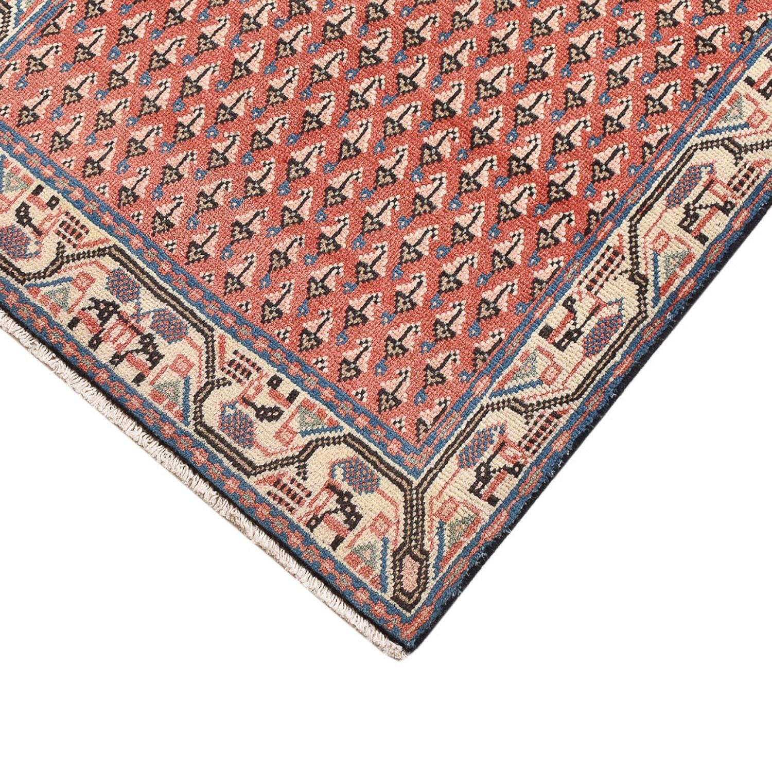 Tapis persan - Mir - 123 x 62 cm - rouge clair