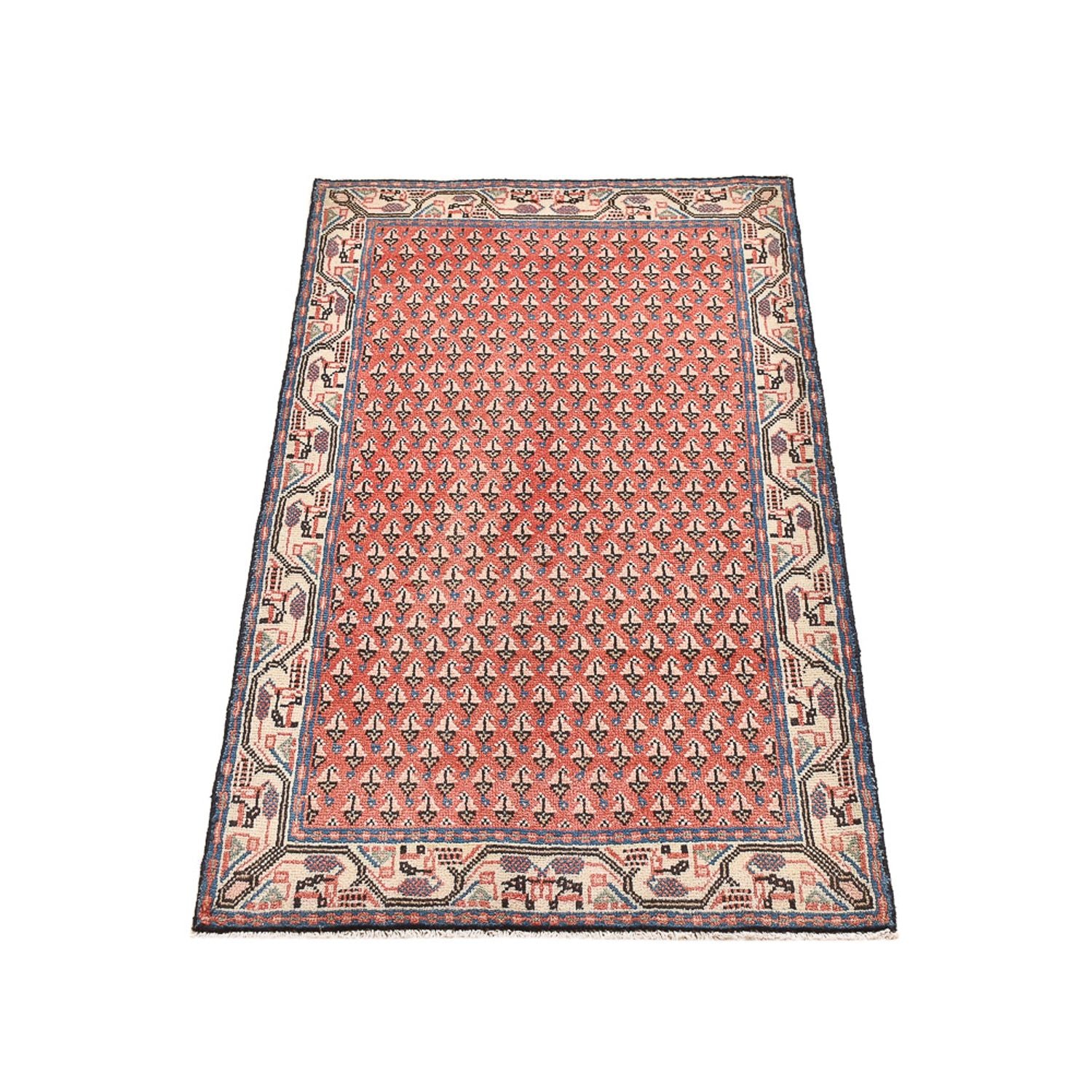 Tapis persan - Mir - 123 x 62 cm - rouge clair