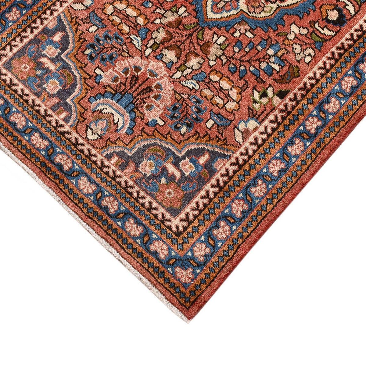 Tapis persan - Nomadic - 126 x 71 cm - rouge clair