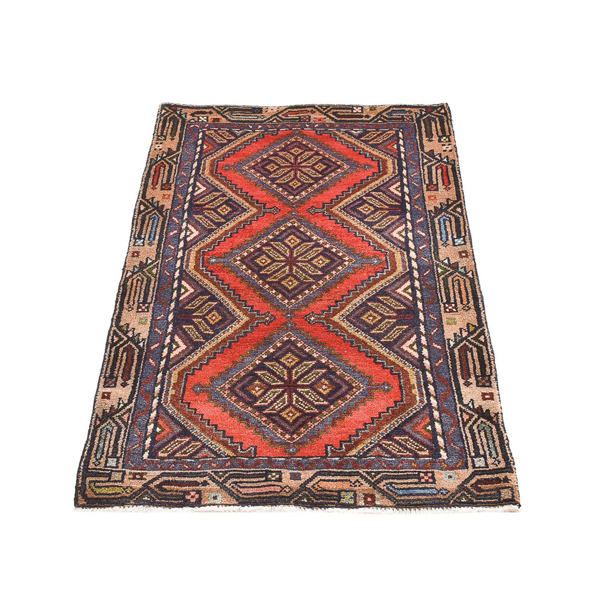 Tapis persan - Nomadic - 119 x 70 cm - rouge