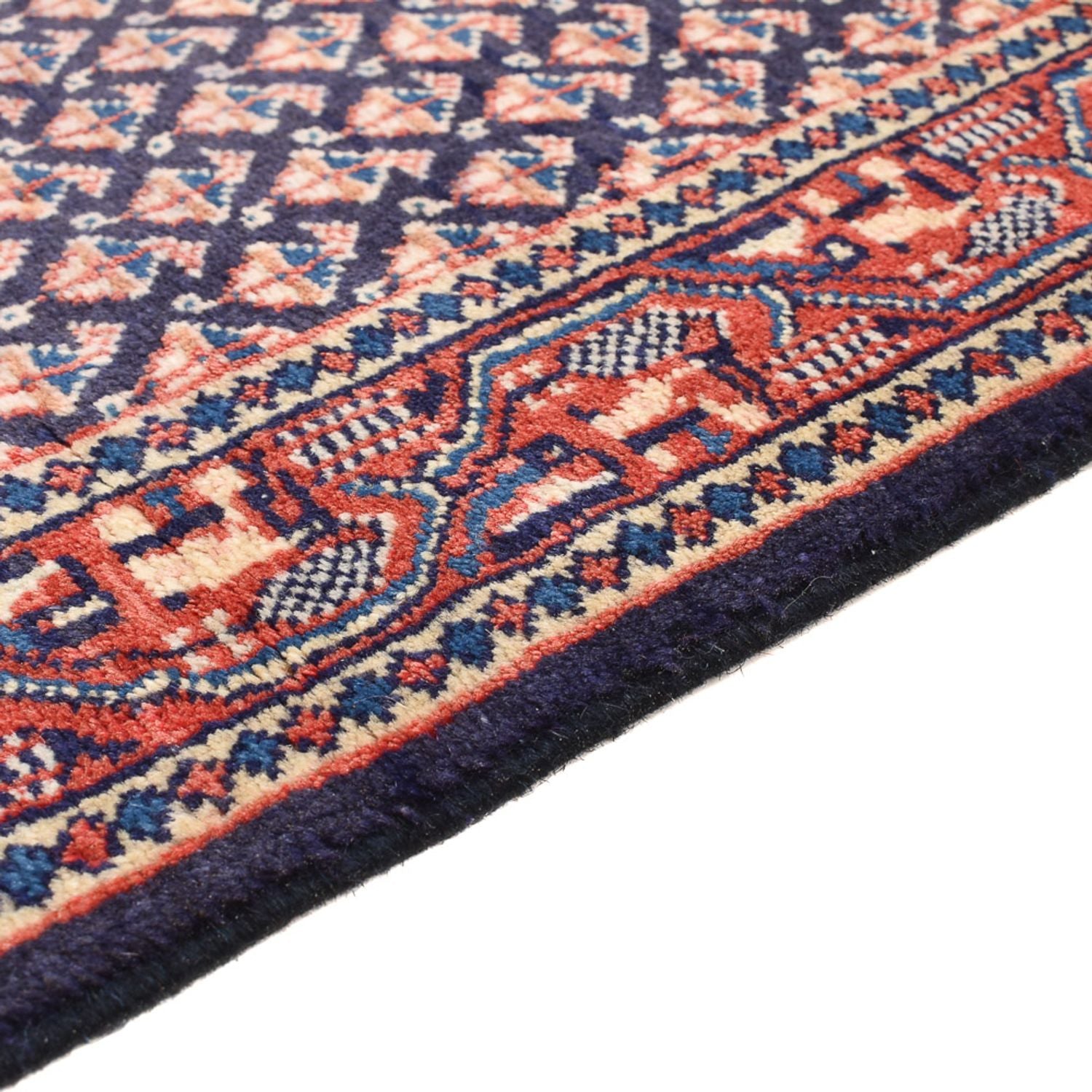 Tapis persan - Mir - 129 x 63 cm - rouge foncé