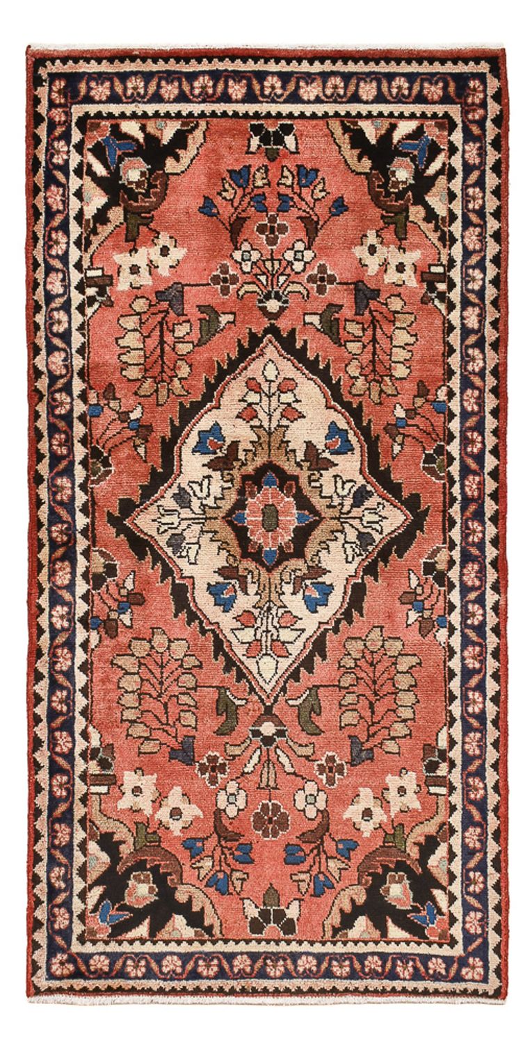 Tapis persan - Nomadic - 153 x 79 cm - rouge clair