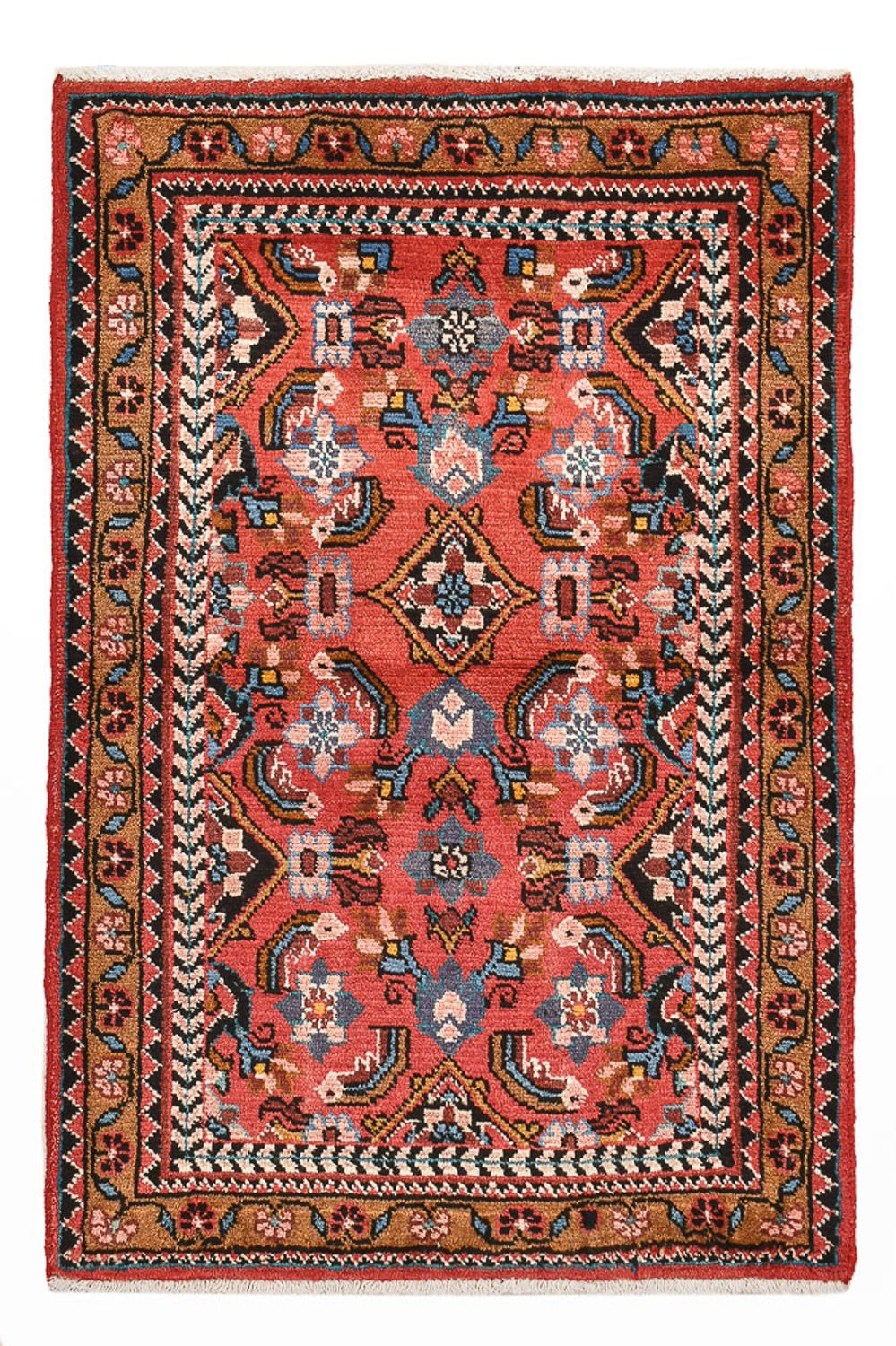 Tapis persan - Nomadic - 107 x 70 cm - rouge clair