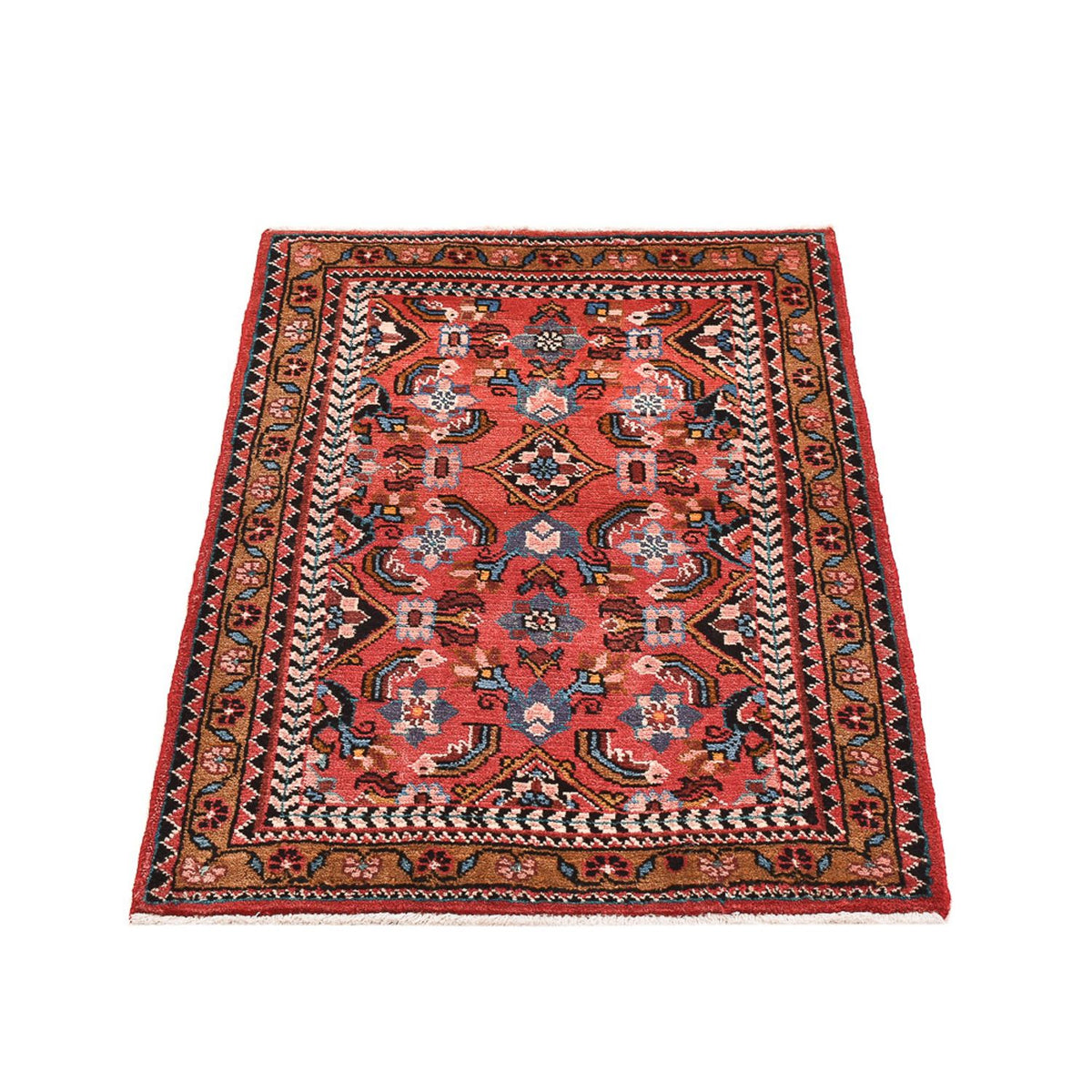 Tapis persan - Nomadic - 107 x 70 cm - rouge clair