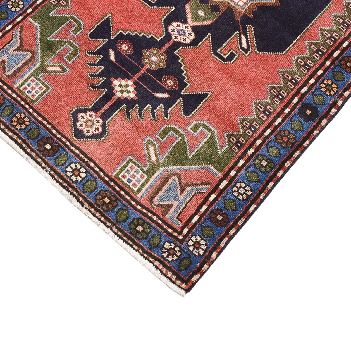 Tapis persan - Nomadic - 123 x 76 cm - rouge clair
