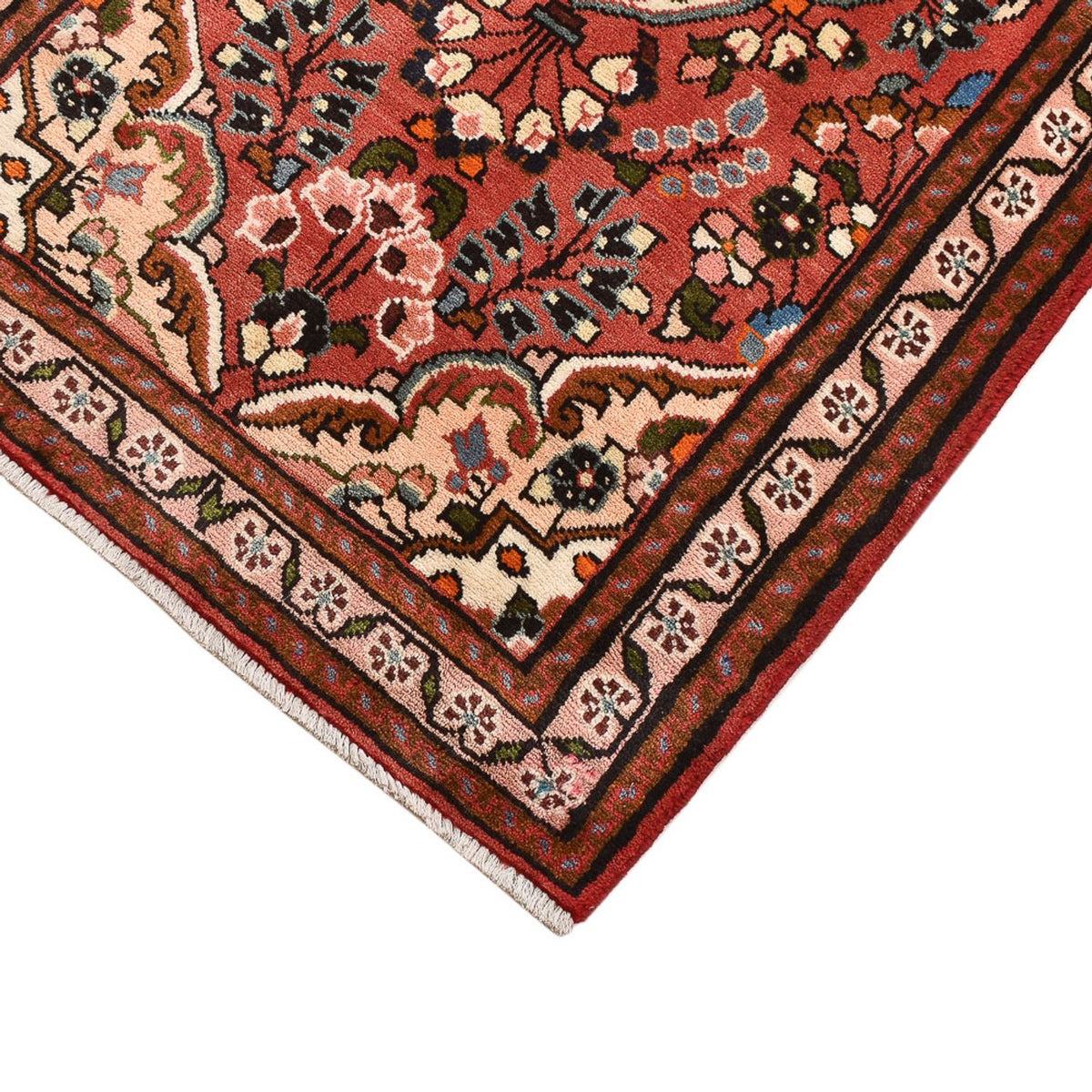 Tapis persan - Nomadic - 136 x 76 cm - rouge foncé