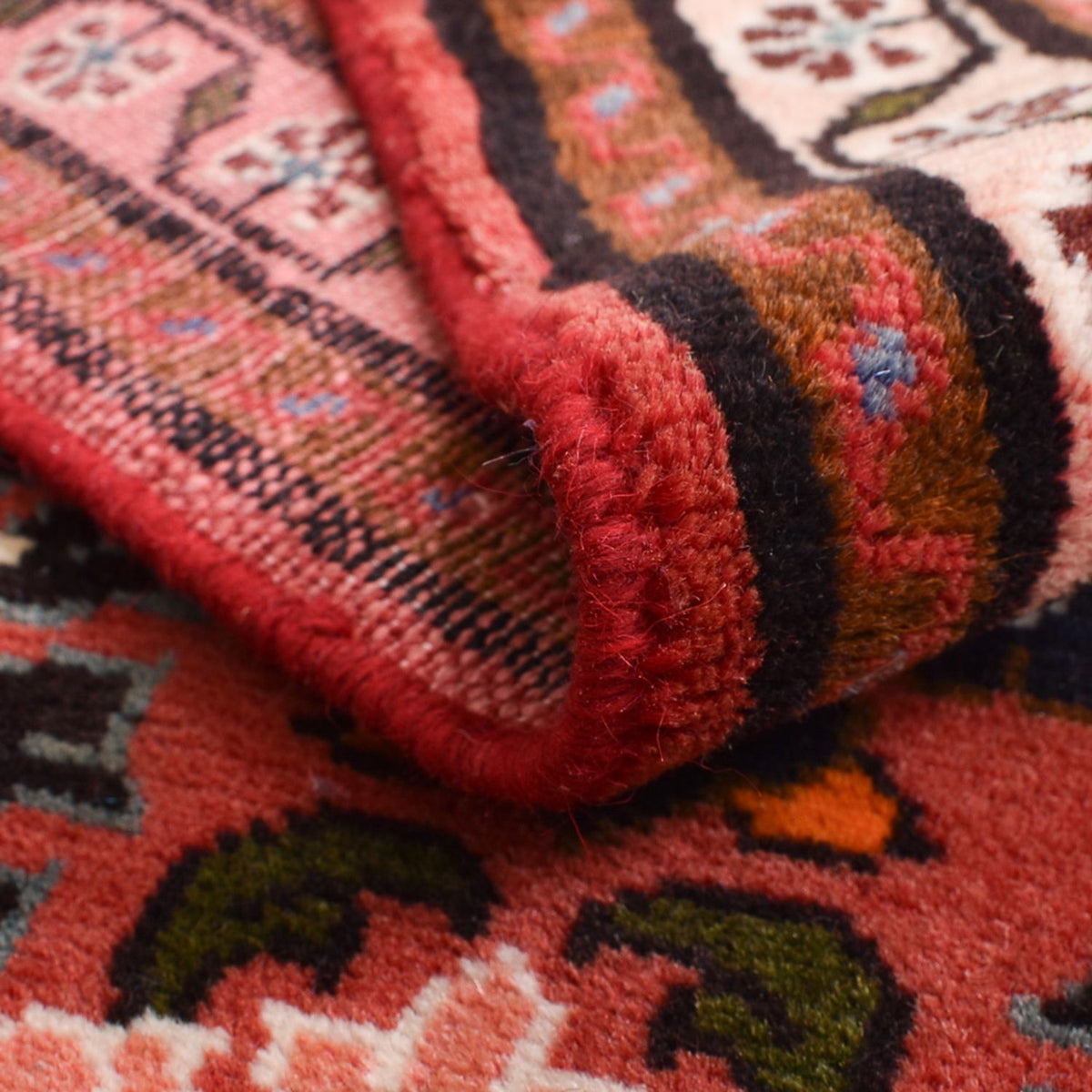 Tapis persan - Nomadic - 136 x 76 cm - rouge foncé