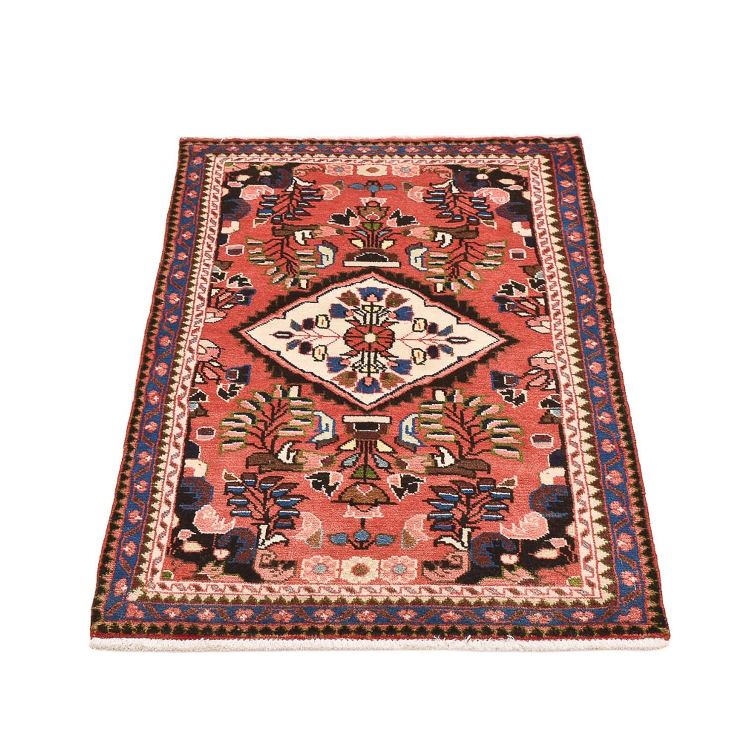Tapis persan - Nomadic - 110 x 67 cm - rouge clair