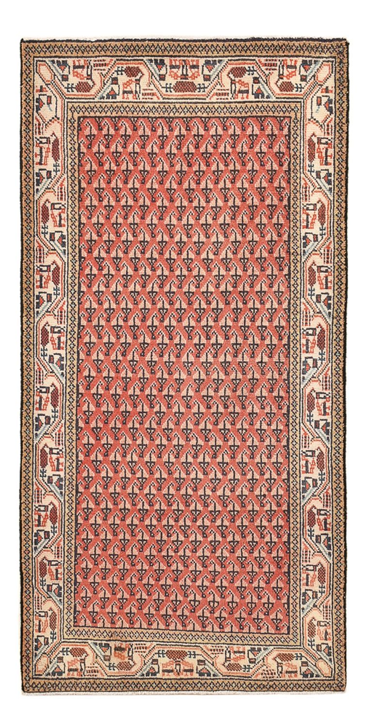 Tapis persan - Mir - 127 x 61 cm - rouge clair