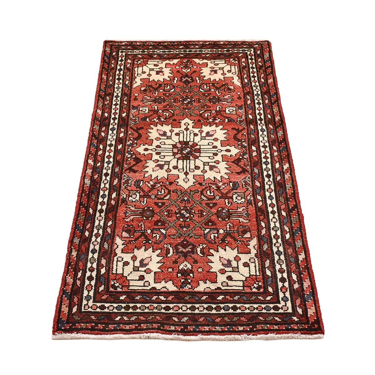 Tapis persan - Nomadic - 140 x 64 cm - rouge clair