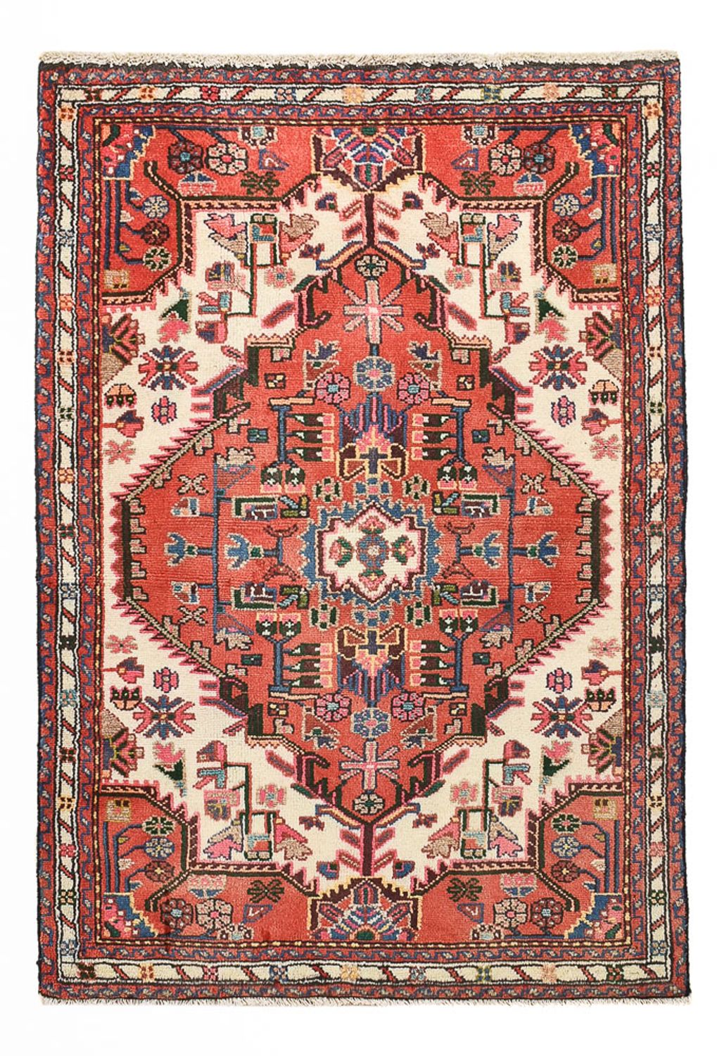 Tapis persan - Nomadic - 113 x 76 cm - rouge clair