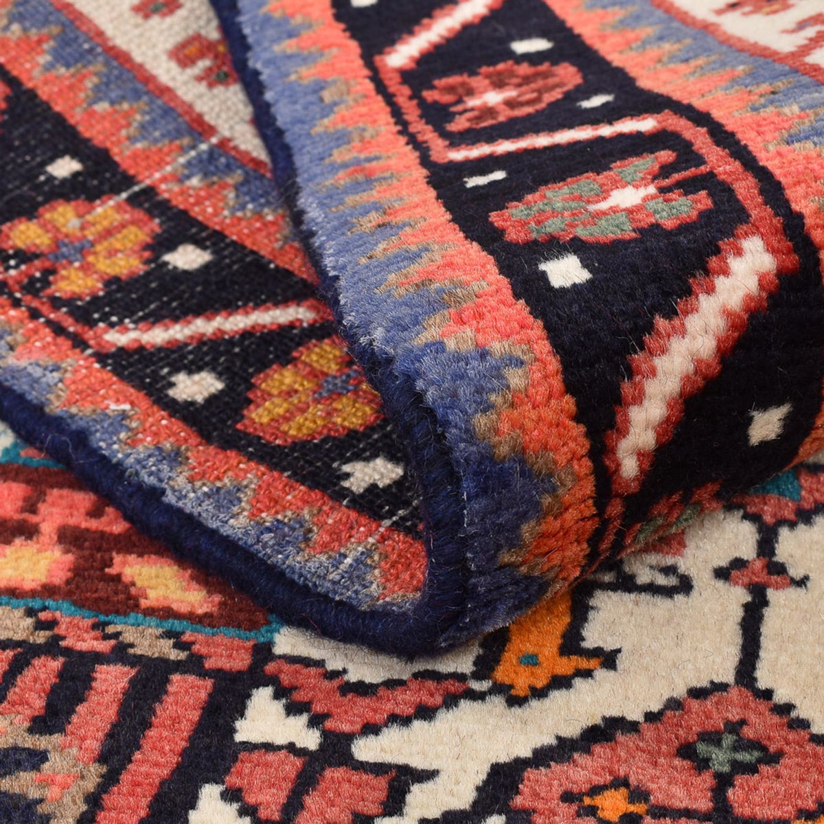 Tapis persan - Nomadic - 130 x 86 cm - rouge clair