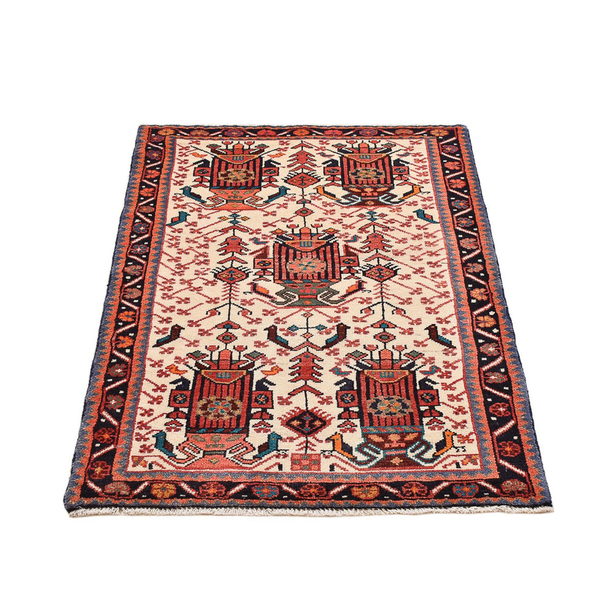 Tapis persan - Nomadic - 130 x 86 cm - rouge clair