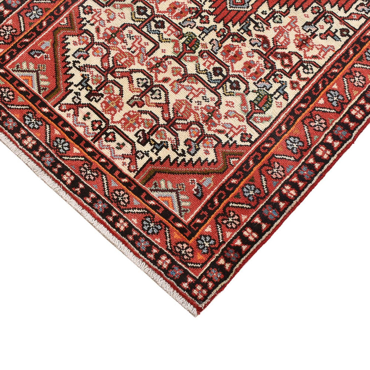Tapis persan - Nomadic - 132 x 68 cm - rouge clair
