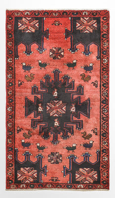 Tapis persan - Nomadic - 127 x 77 cm - rouge clair