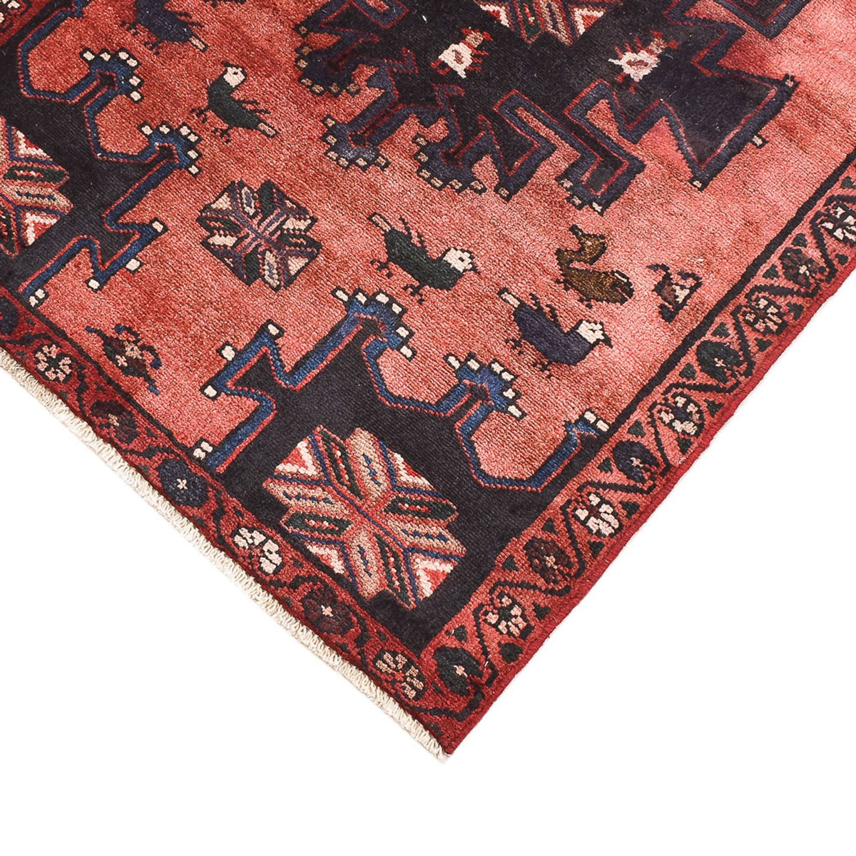 Tapis persan - Nomadic - 127 x 77 cm - rouge clair
