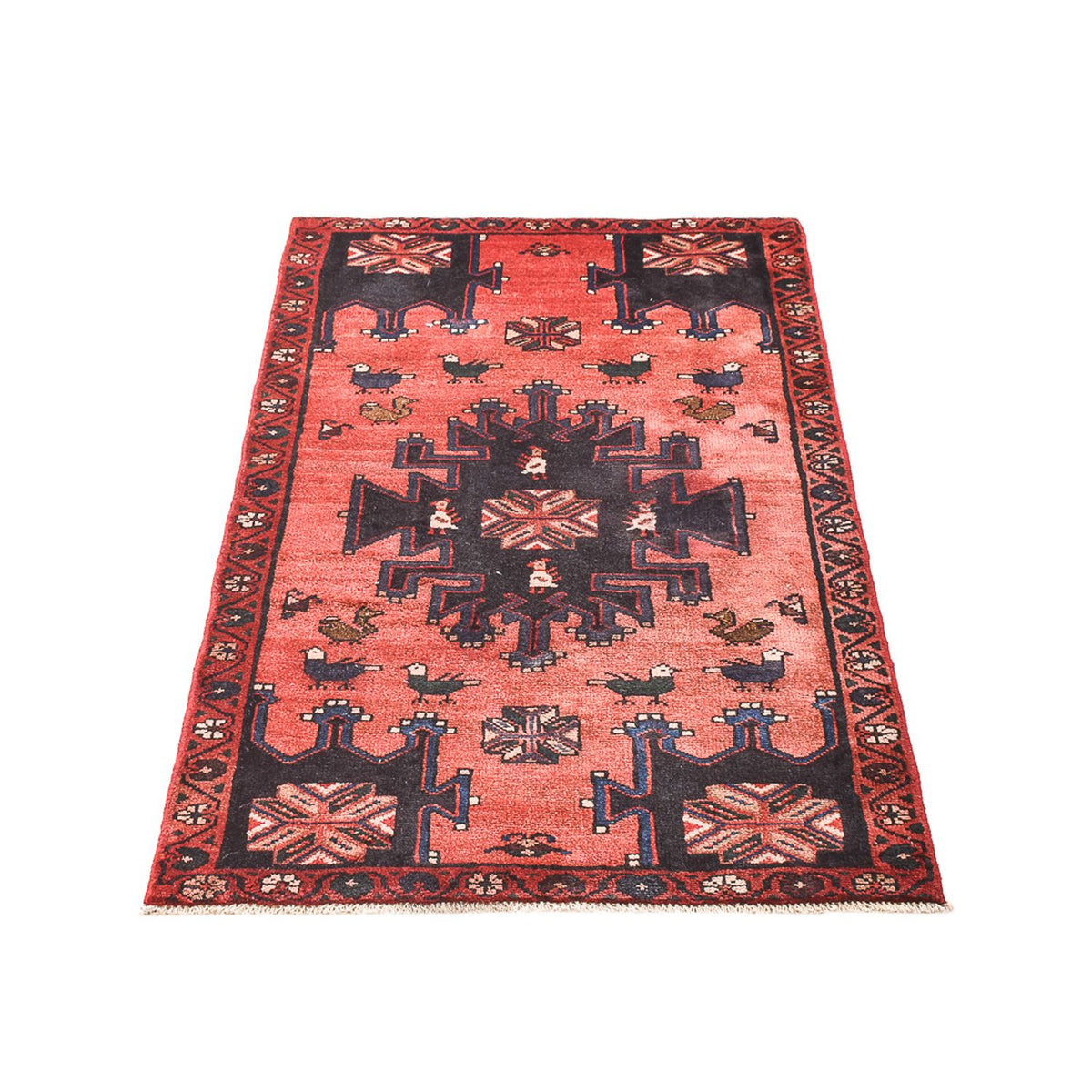 Tapis persan - Nomadic - 127 x 77 cm - rouge clair