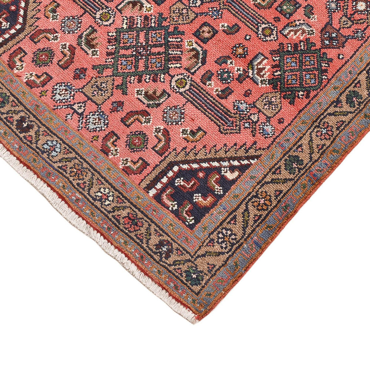 Tapis persan - Nomadic - 155 x 81 cm - rouge clair