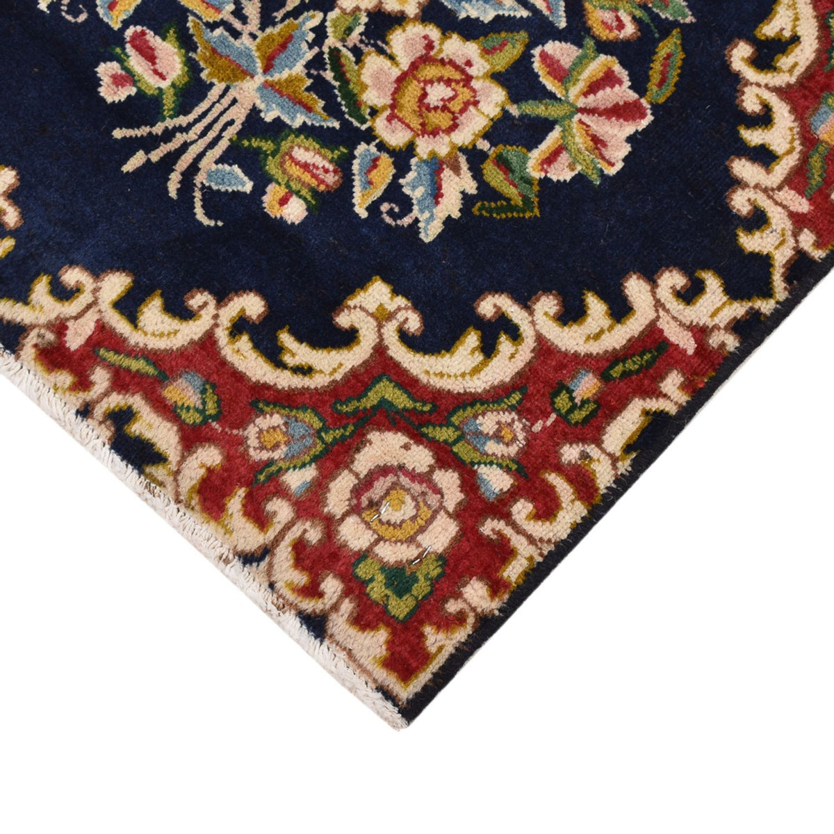 Tapis persan - Nomadic carré  - 50 x 48 cm - bleu foncé